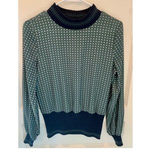 French Connection Printed Mixed-Media Top